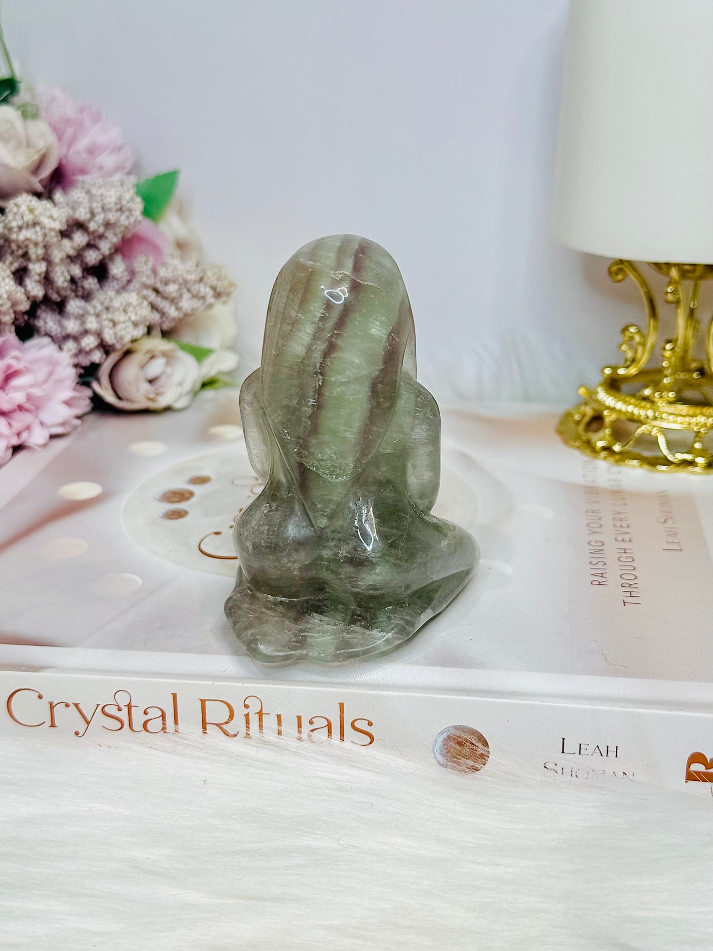 Large Mother Earth Fluorite Carving 9cm 313g