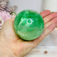 Large Green Fluorite Sphere Full of Rainbows 557g
