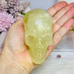 Citrine with Rainbows Carved Skull 397g 8cm
