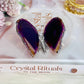 Beautiful Purple Agate Silver Butterfly