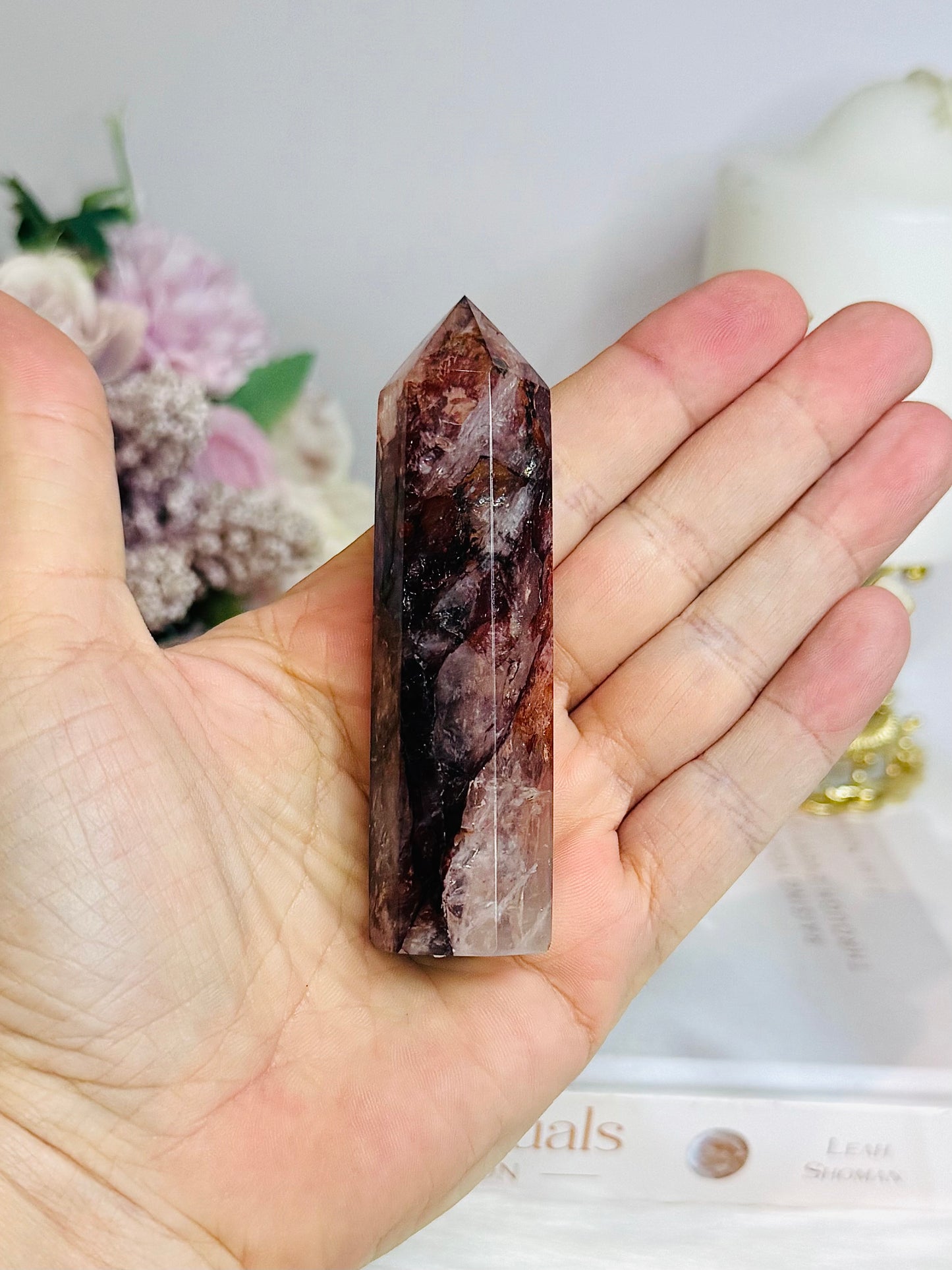 High Grade Fire Quartz Tower 9cm