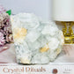 Large Natural Apophyllite with Calcite Freeform 640g