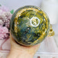 Large Ocean Jasper Orbicular Druzy Sphere On Stand 1.2KG
