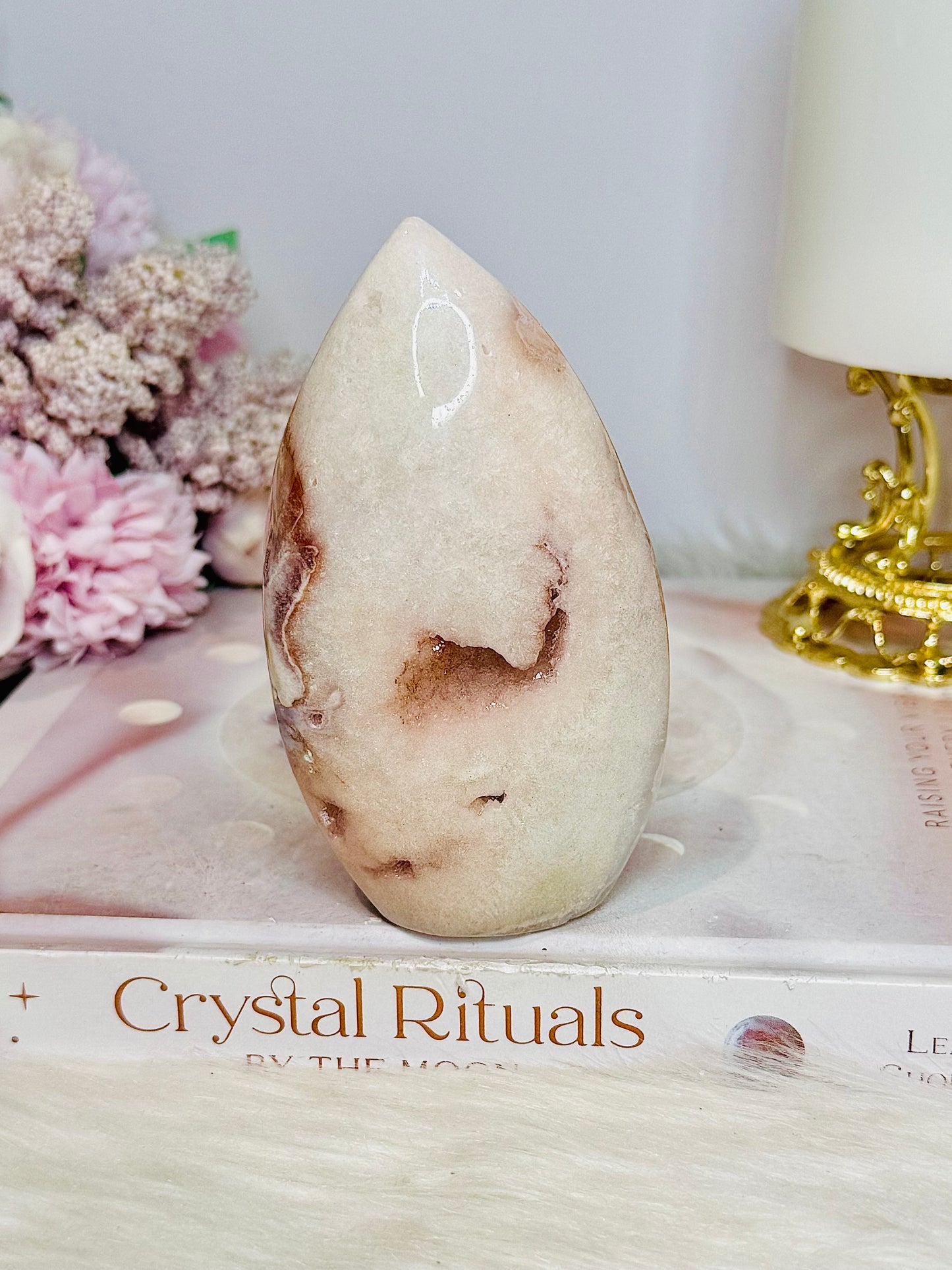 Pink Amethyst Carved Flame | Freeform 10cm 276g