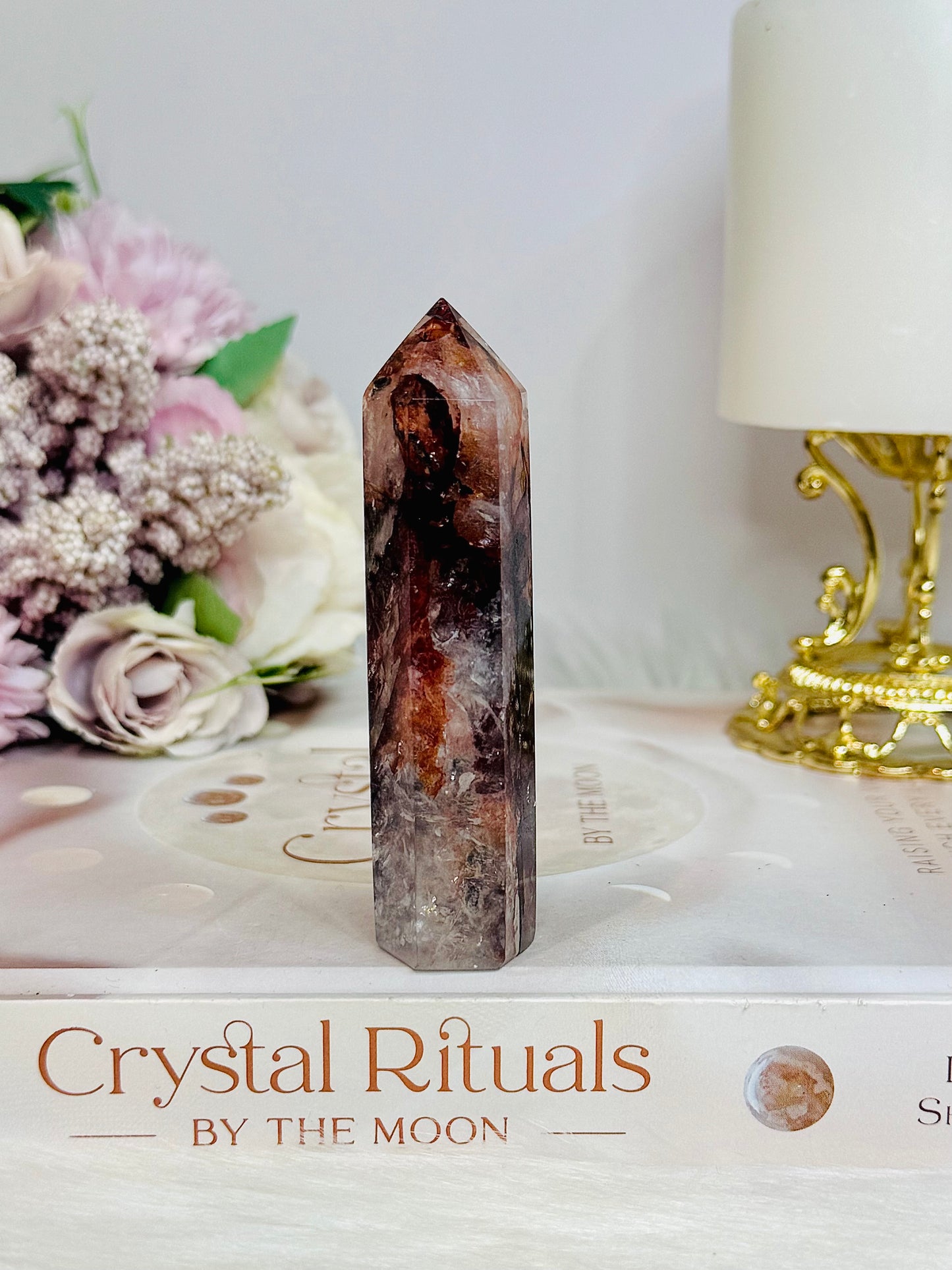High Grade Fire Quartz Tower 9cm