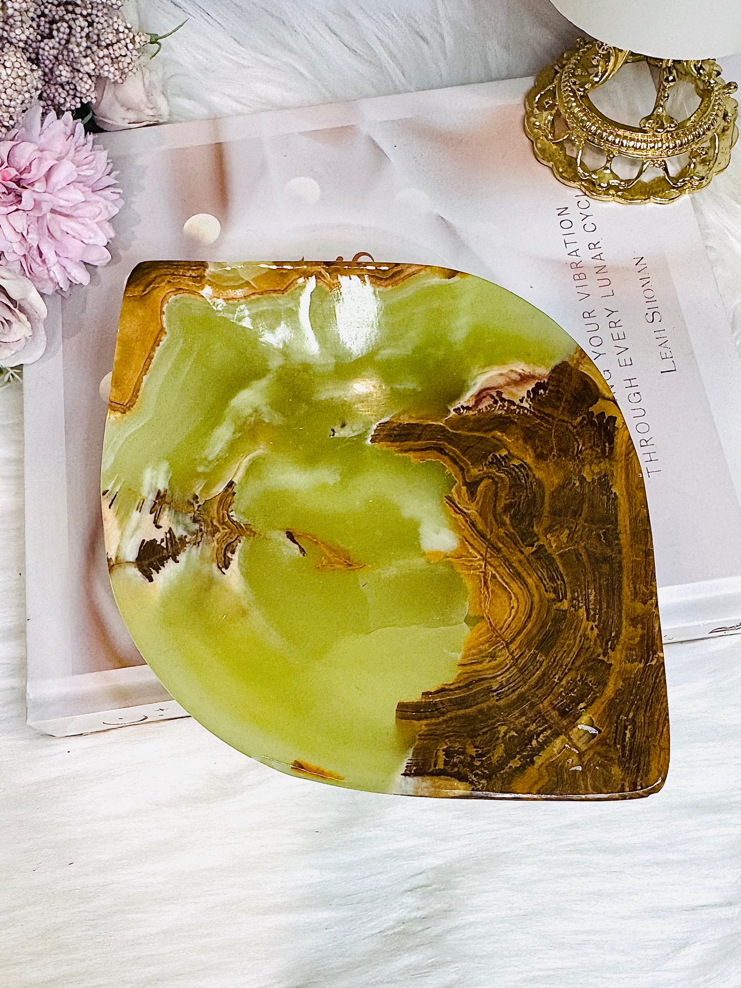 Large Green Onyx Bowl 18cm 487g
