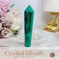 Natural AAA Grade Malachite Carved Tower | Wand 9cm