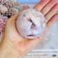 Gorgeous Large 392gram Pink Amethyst Druzy Sphere on Stand From Argentina