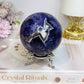 Large Chevron Amethyst Sphere on Stand 562g