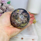 Large Brecciated Fluorite Sphere on Stand 455g