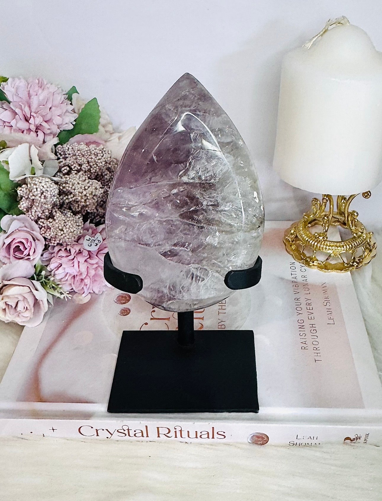 Polished Chunky Amethyst Flame | Freeform on Stand 17cm 683g