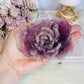 Large Purple Fluorite Carved Flower | Rose 11cm 360gram