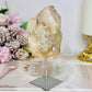 Natural Pink Lithium Cluster on Stand 13cm