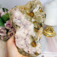 Natural Pink Amethyst Druzy Slab 490g 16cm