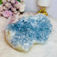 Huge Blue Celestite Cluster Double Heart 17cm 3KG