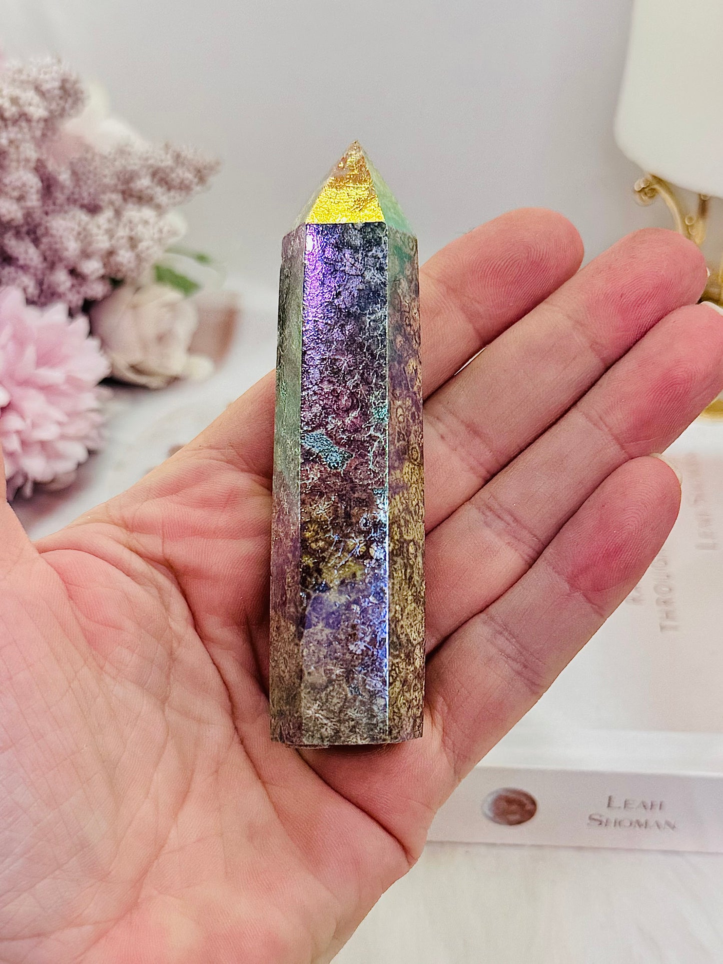 Stunning 9.5cm Aura Jasper Tower