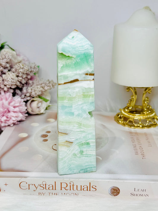 Caribbean Calcite Druzy Tower 14cm