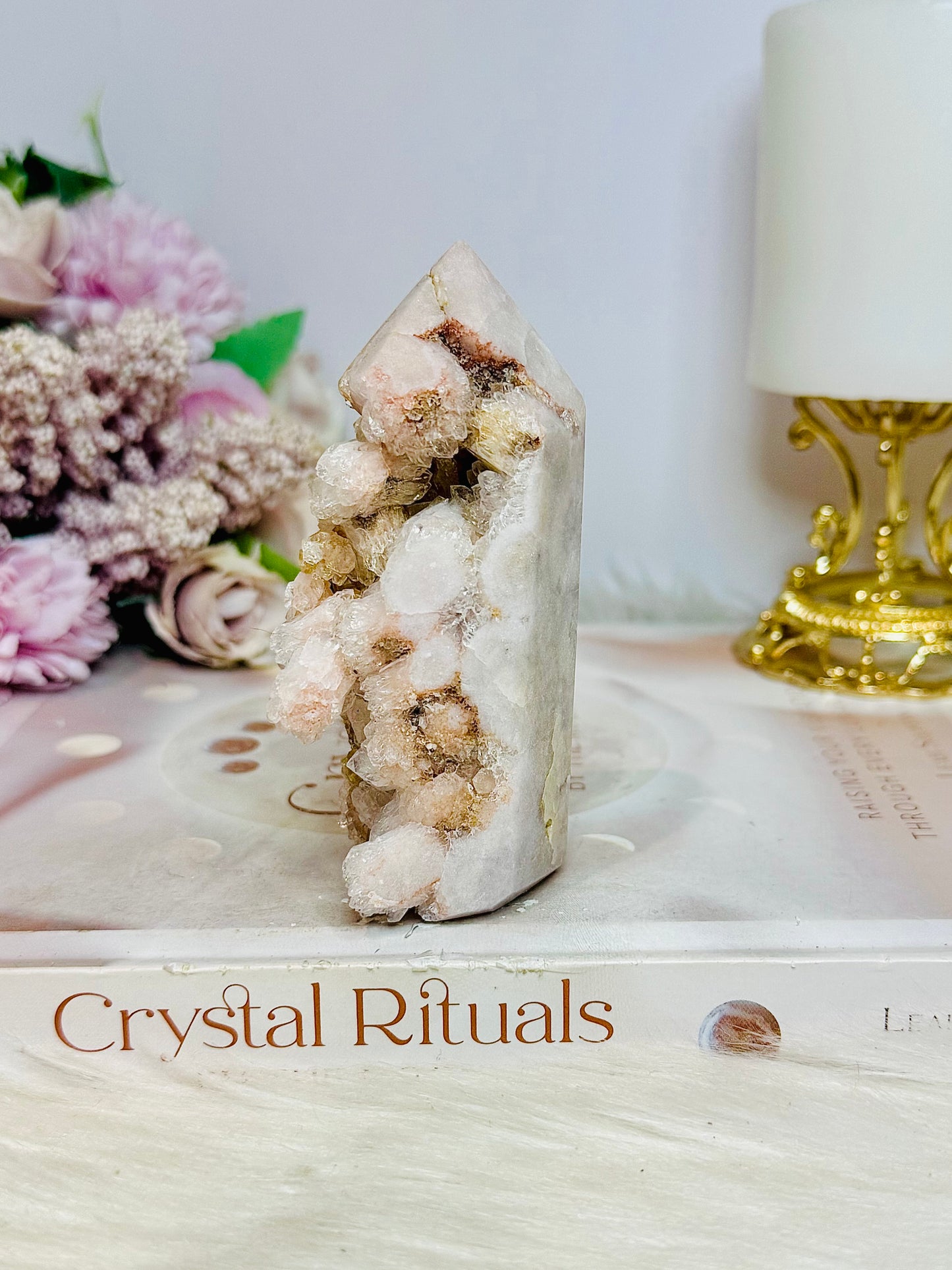 Pink Amethyst Druzy Tower 9.5cm