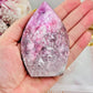 Natural High Grade Purple Mica Carved Flame 10cm