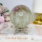 Large High Grade Agate Sphere with Rainbows on Stand 733g