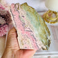 Natural Large Rhodochrosite Slab On Stand 11cm From Peru