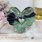 Large Chunky Fluorite Heart on Stand 10.5cm