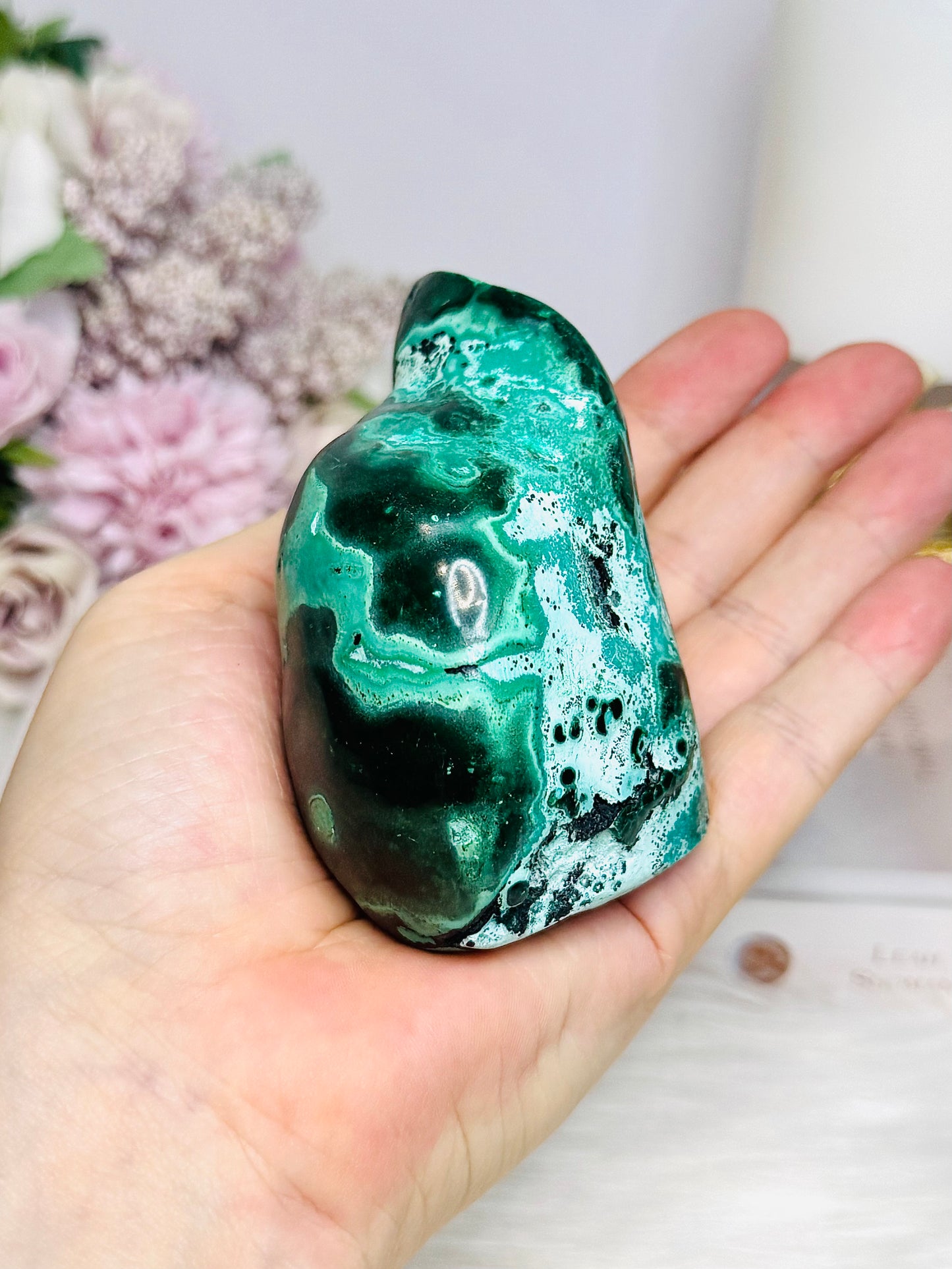 Large Malachite | Chrysocolla Polished Natural Freeform 415g