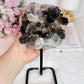Large 20cm Smokey Quartz Cluster On Stand From Brazil