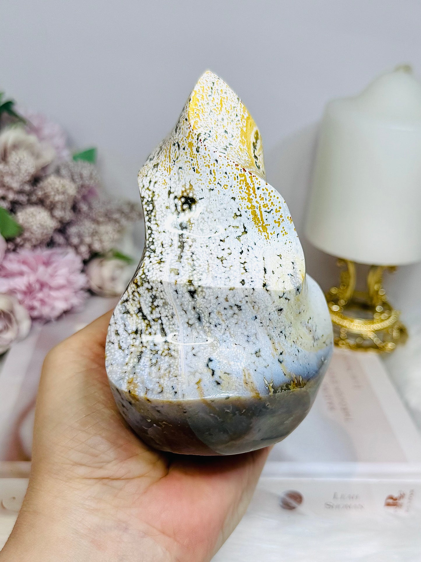 Large Ocean Jasper Flame 12cm 740g