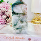 Peace & Tranquility ~ Stunning 481gram Druzy Moss Agate Thick Chunky Tower