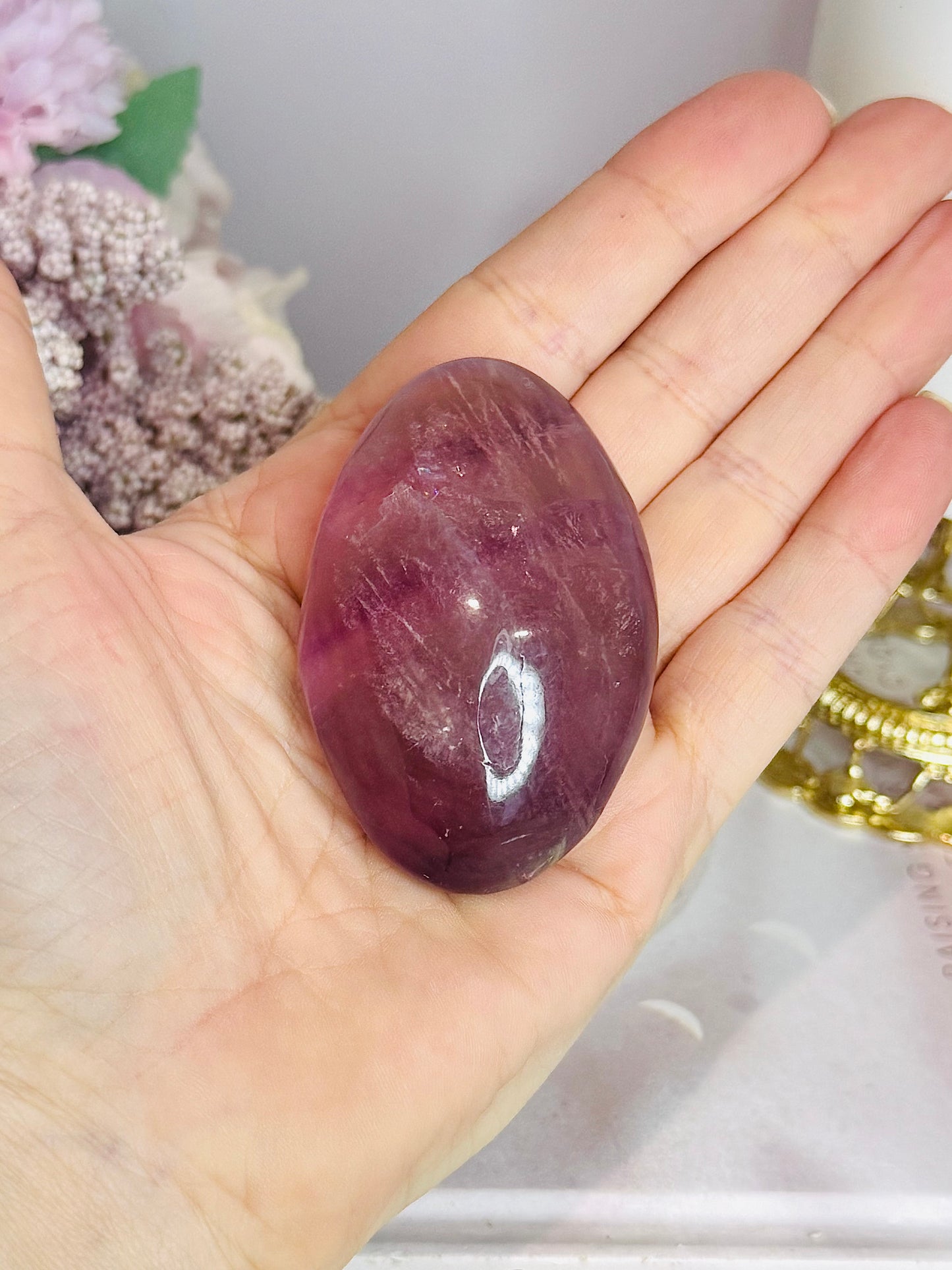 Large Fluorite Palm Stone