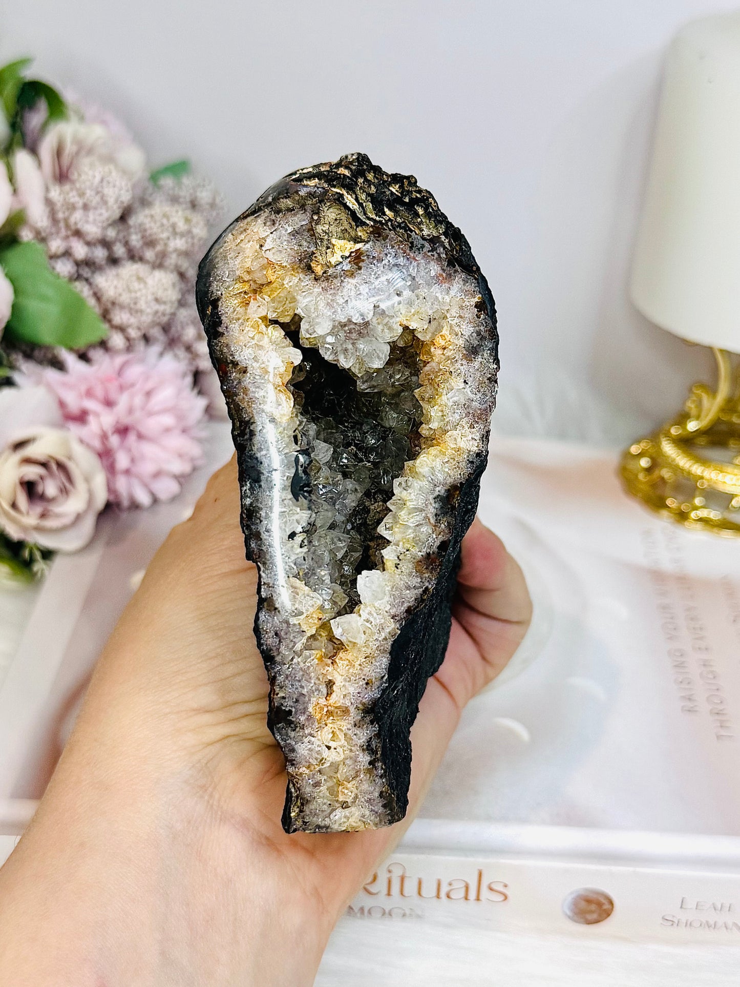 Druzy Agate Natural Geode 387g