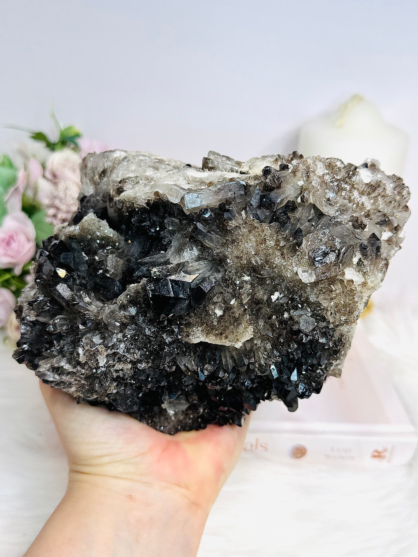 Chunky Large Smokey Quartz Cluster 1.6KG 18cm