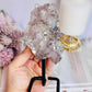 Stunning Large Angel Aura Amethyst Cluster On Stand 16cm