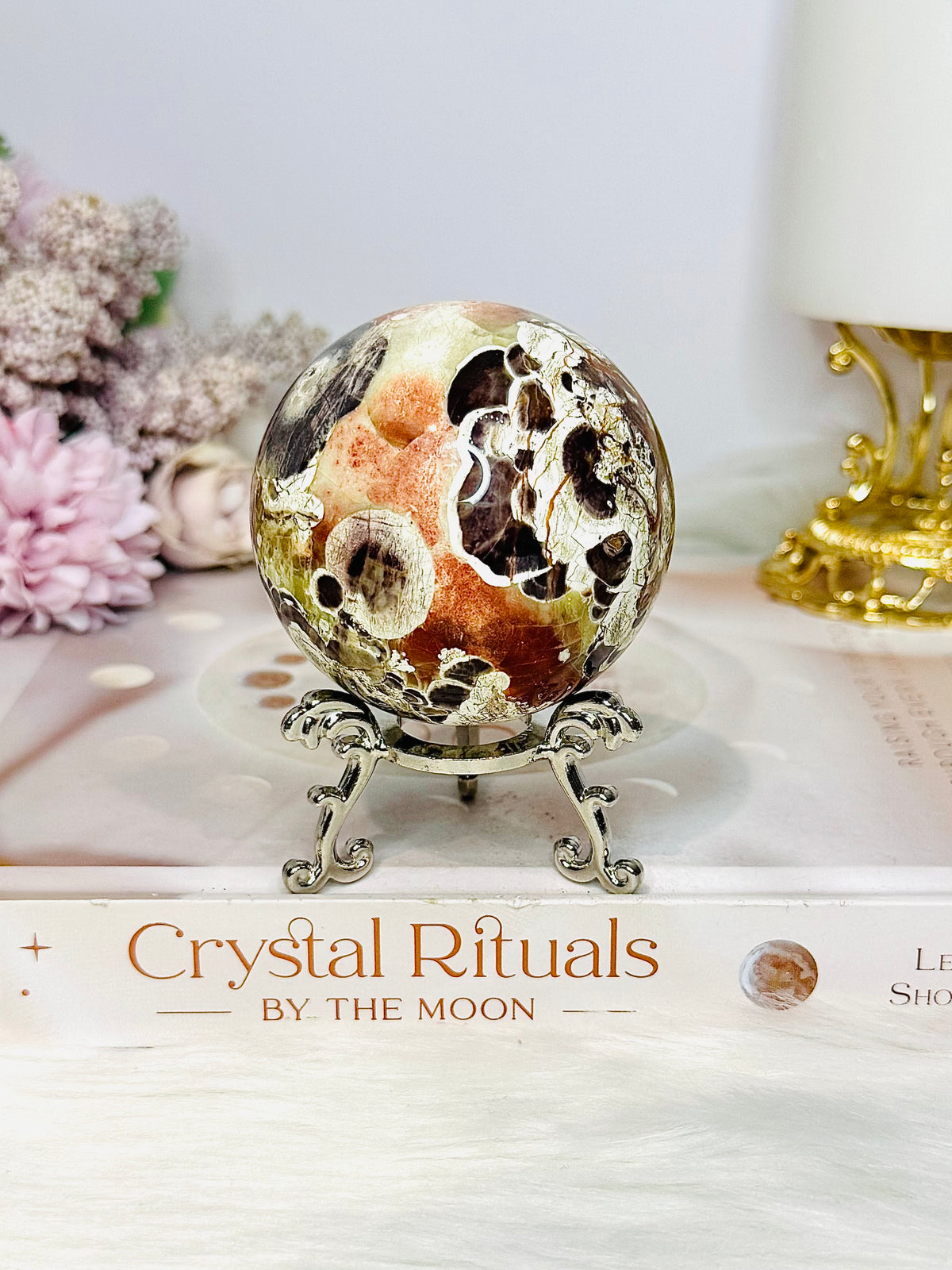 Money Agate Sphere On Stand 273g