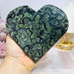 Large Kambaba Jasper Carved Heart On Stand 415g 12cm