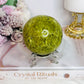 Large Green Opal Sphere On Stand 376g