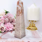 Stunning 18cm Tall Pink Amethyst Obelisk | Tower From Brazil