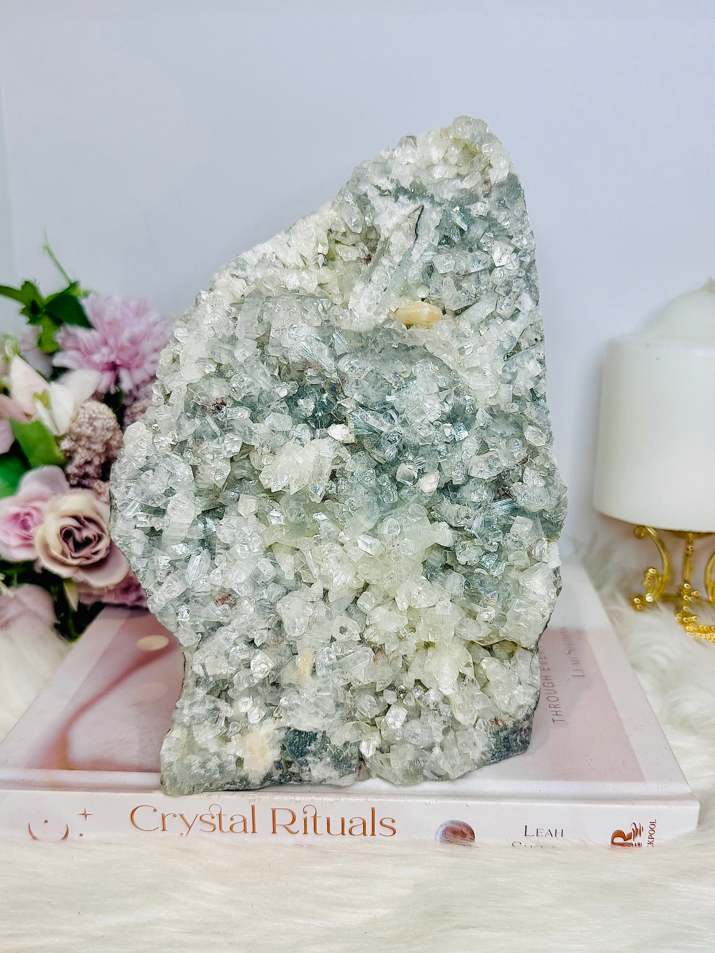 Huge Natural Apophyllite Base Cut Cluster 18cm 2.24KG