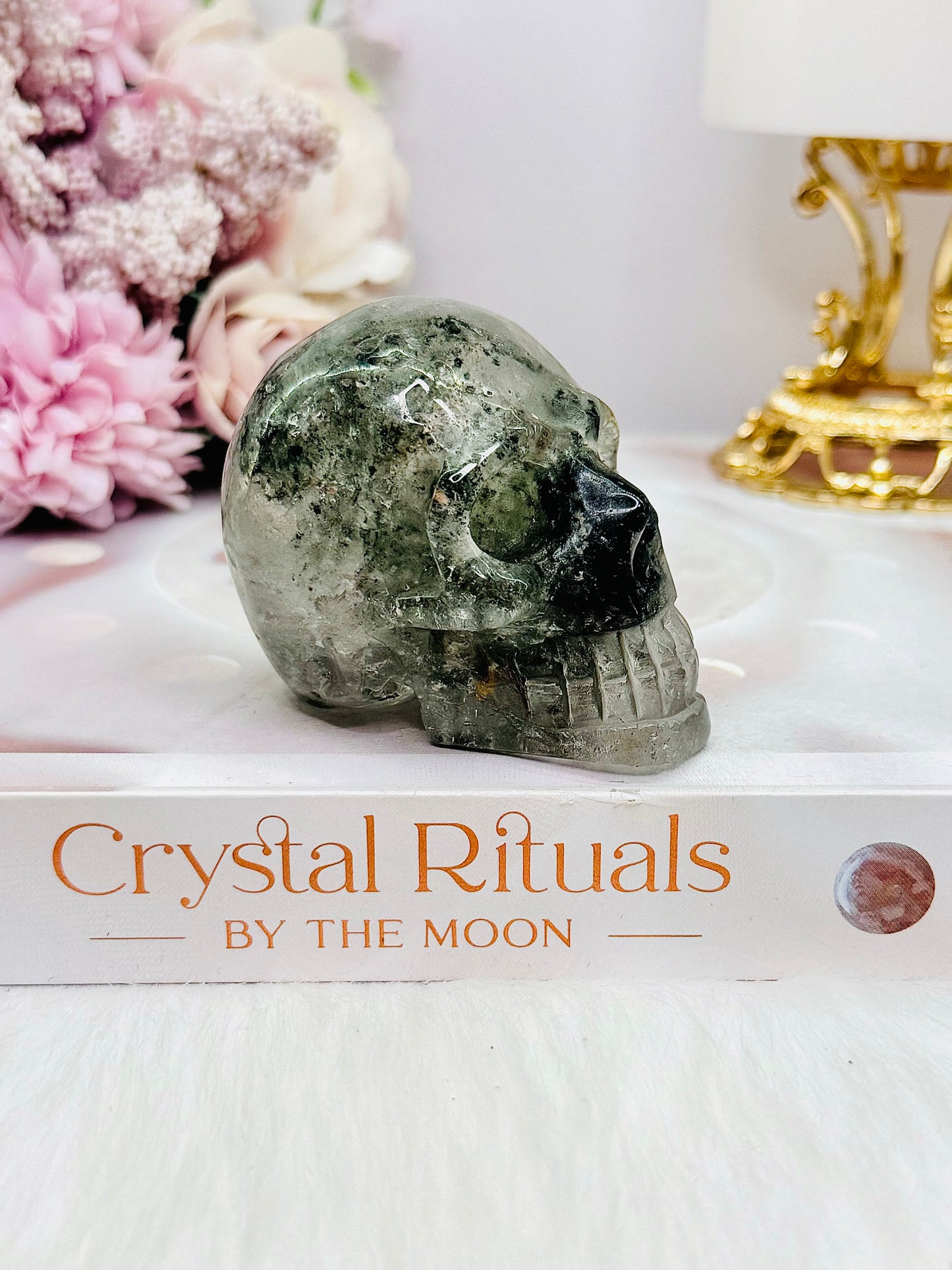 Stunning 6.5cm Garden Quartz | Lodolite Carved Skull