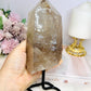 Large Natural Lemurian Smokey Quartz Tower | Freeform on Stand 21cm 1.01KG
