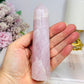 Large Chunky Rose Quartz Tower 13cm