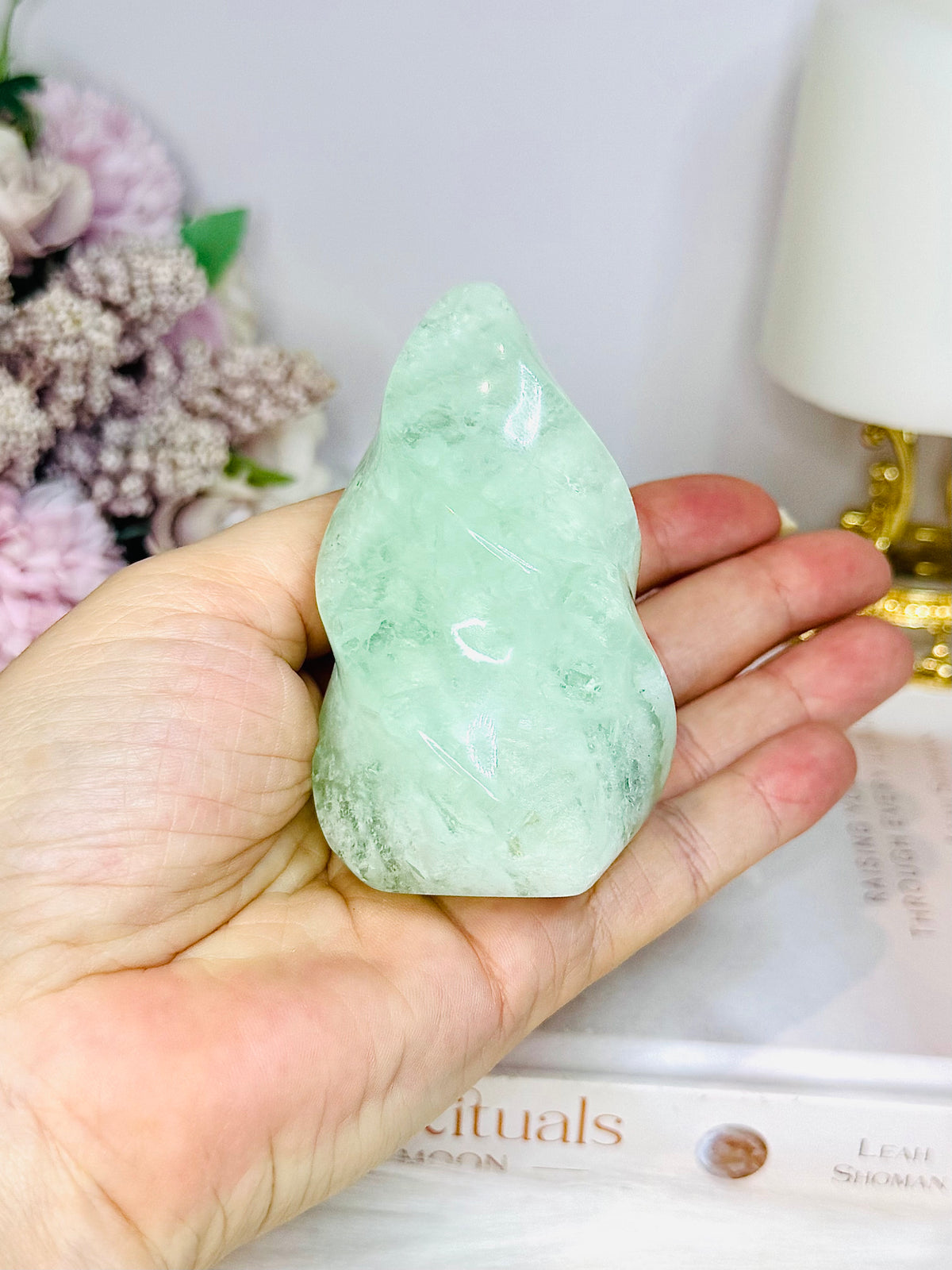 Green Fluorite Flame 8cm 248g