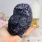 Large Amethyst Filled Resin Owl 10cm 621g
