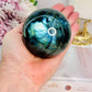 Gorgeous Large 439gram Labradorite Sphere On Stand with Stunning Blue Flash