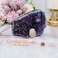 Natural Amethyst Cluster with Beautiful Calcite Inclusion 11cm 398grams