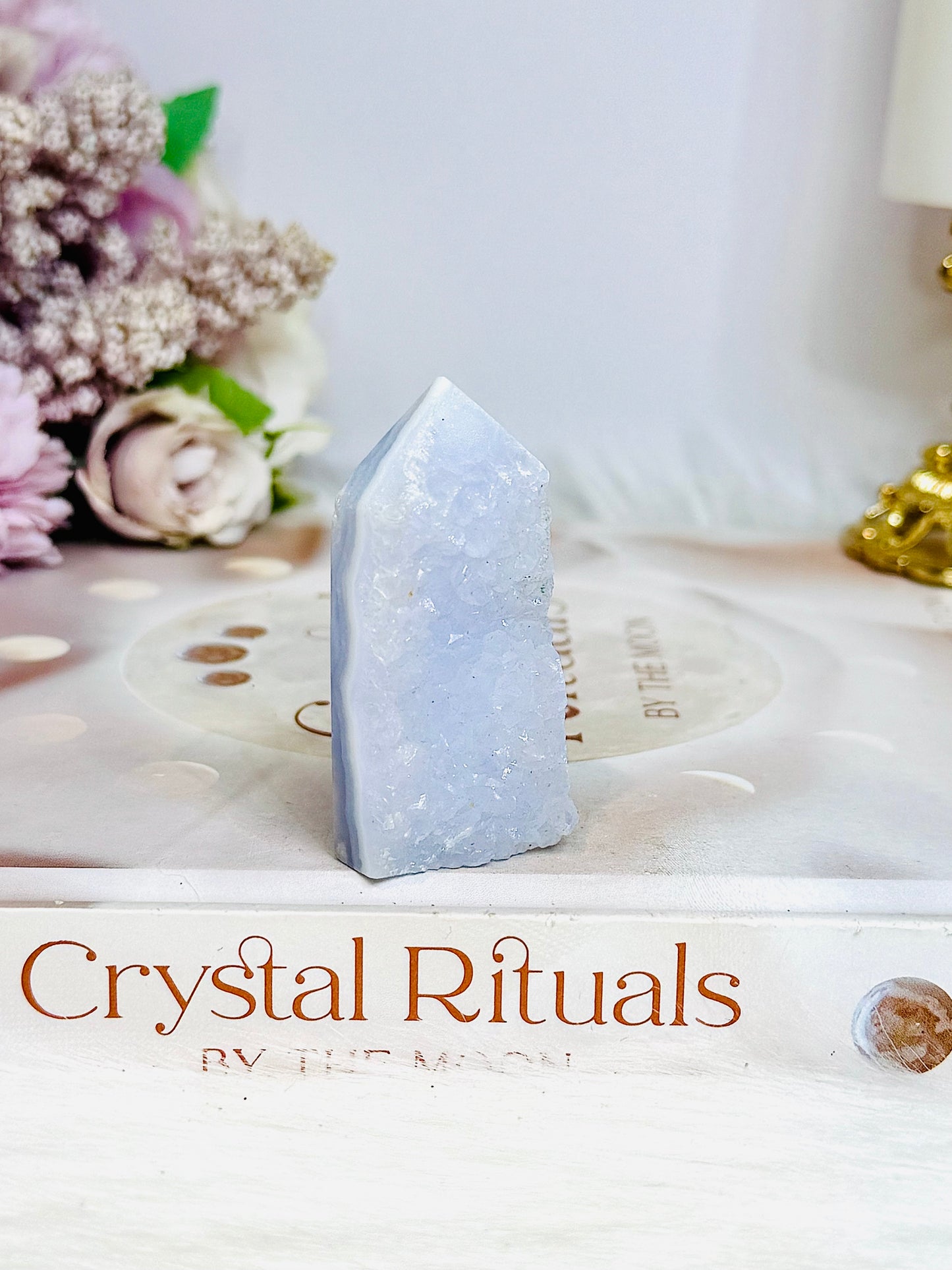 Blue Lace Agate Druzy Tower 5.5cm