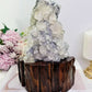 Natural Gorgeous Large Calcite Cluster 20cm On Timber Stand (UV Reactive) 1.86KG