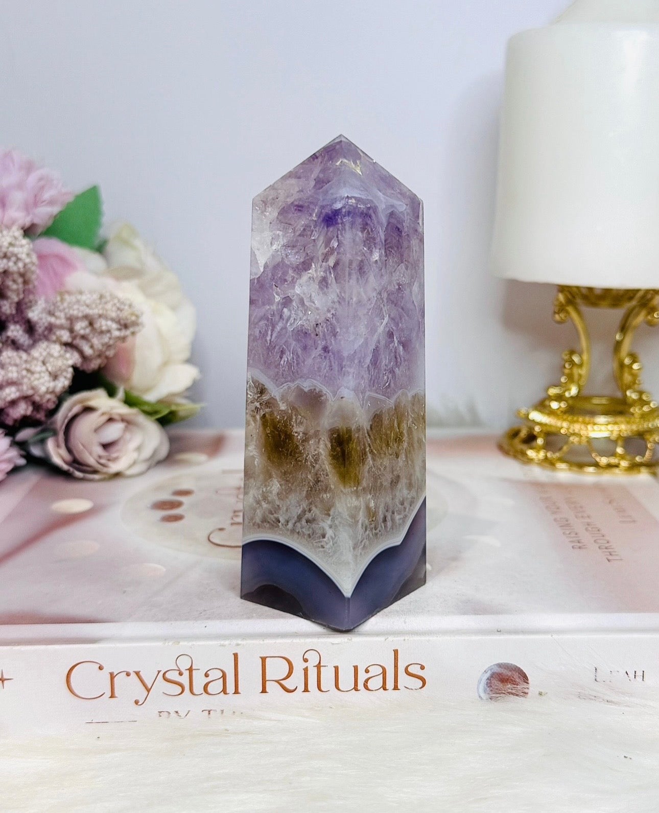 Amethyst X Agate Chunky Tower 11cm