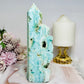 Large Blue Hemimorphite Druzy Tower 19cm